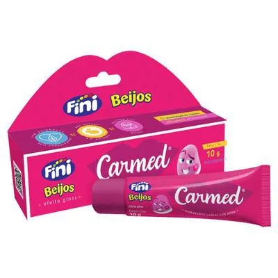 Hidratante Labial Carmed Fini Beijos Cor Rosa 10g